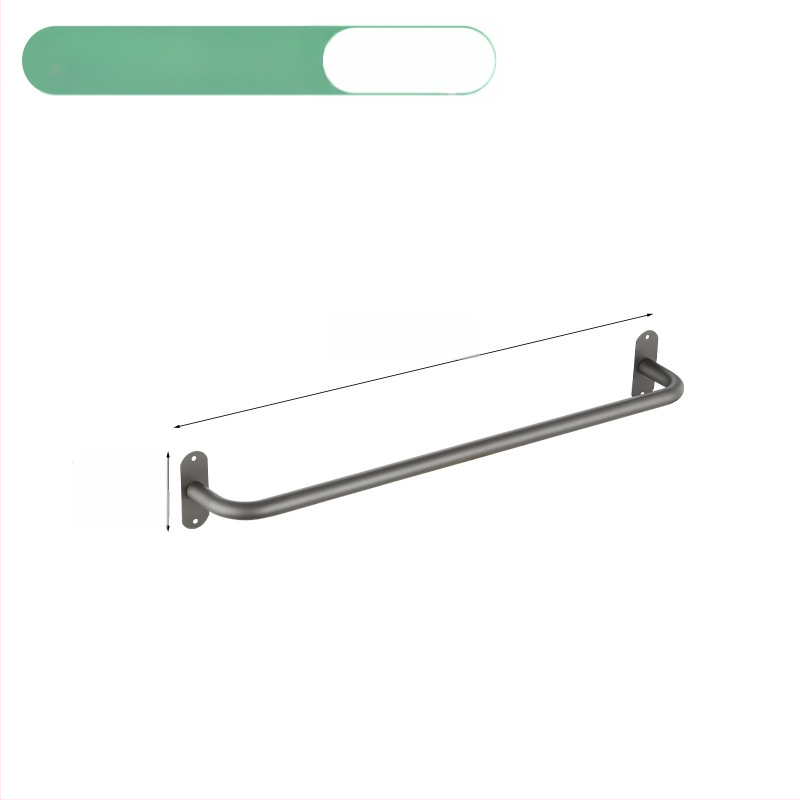 Nerūdijančio plieno sieninis rankšluosčių laikiklis, viengubas strypas, 10 kg apkrova, elektrostatinis užklijimas, be gręžimo, šiuolaikinis stilius