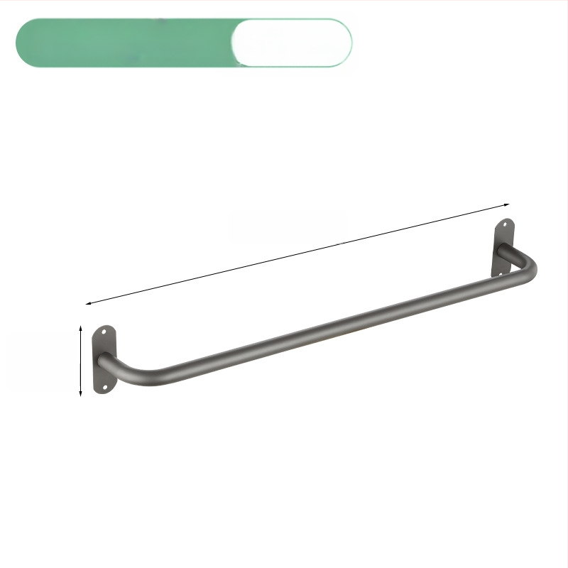 Nerūdijančio plieno sieninis rankšluosčių laikiklis, viengubas strypas, 10 kg apkrova, elektrostatinis užklijimas, be gręžimo, šiuolaikinis stilius