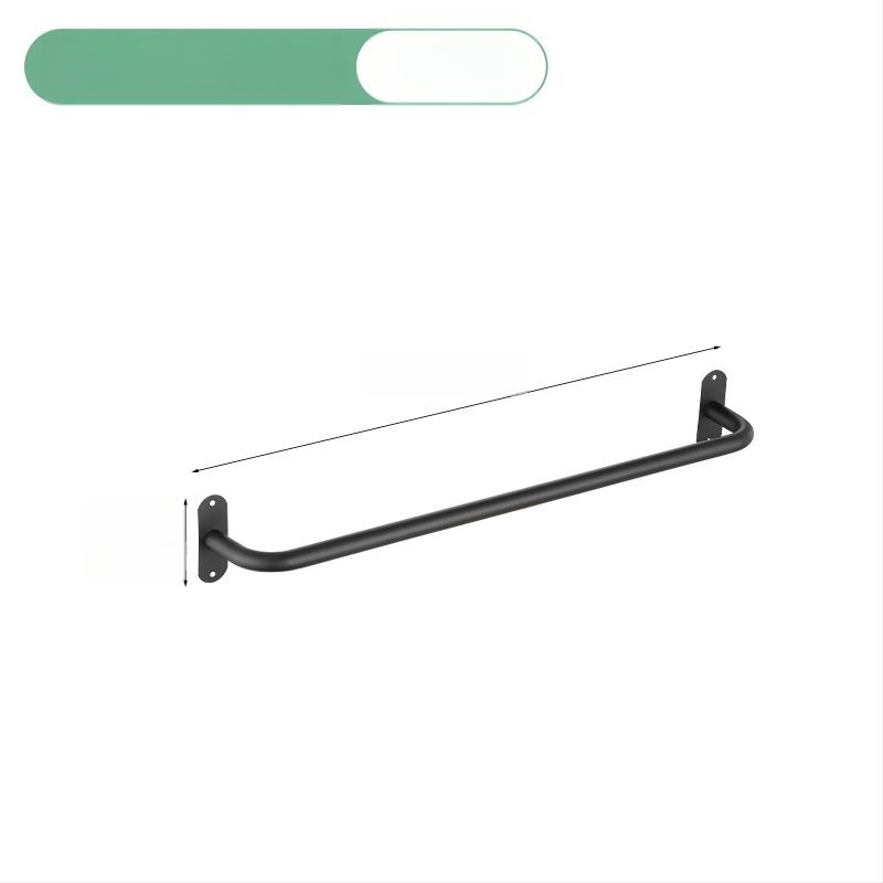 Nerūdijančio plieno sieninis rankšluosčių laikiklis, viengubas strypas, 10 kg apkrova, elektrostatinis užklijimas, be gręžimo, šiuolaikinis stilius