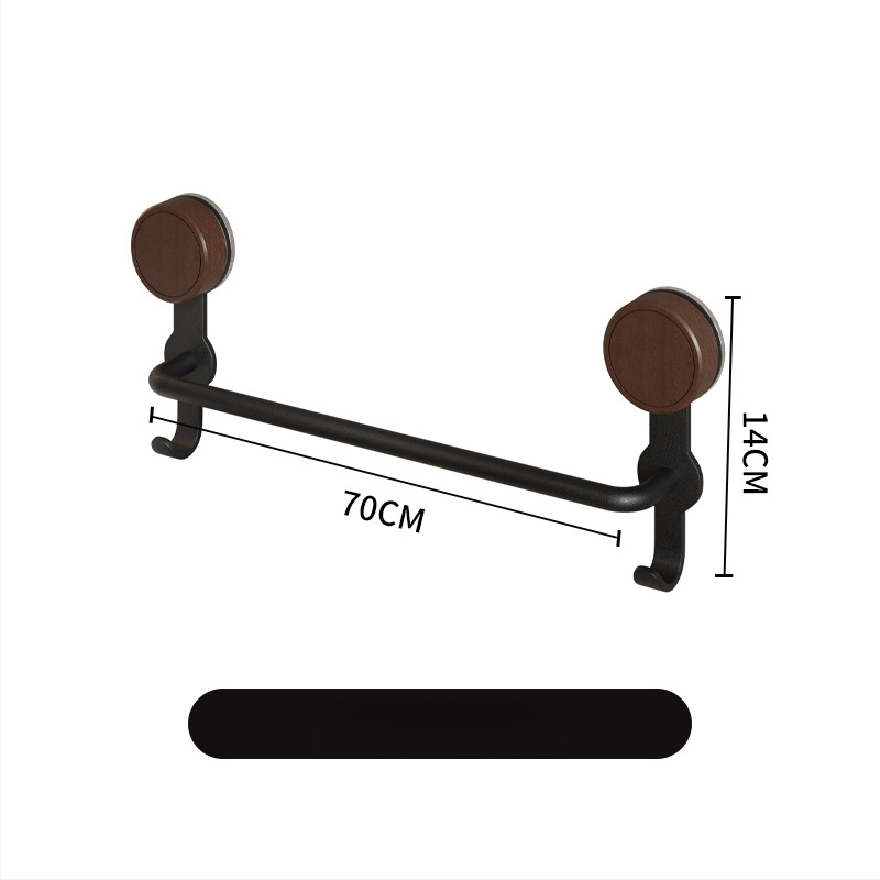 Nerūdijančio plieno rankšluosčio laikiklis, 5 kg apkrova, 1 sluoksnis, paviršius su medienos vašku ir alyva, atsparus vandeniui, šviesus prabangos stilius
