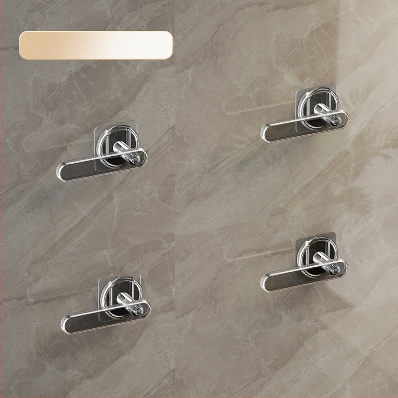 Rankšluosčių laikiklis – sieninis saugyklos blokas su L formos kabliuku, plastikas, blizgus paviršius, 5 kg apkrova