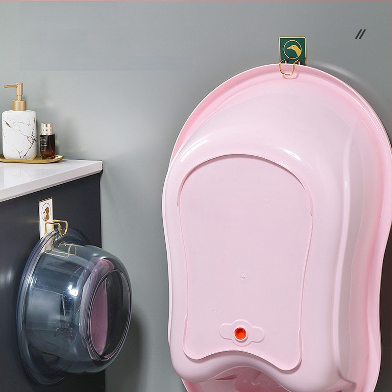 Nerūdijančio plieno sieninis organizatorius su kabliu, klijuojamas be gręžimo, virtuvei ir voniai, modelis B2436, 1 lygis