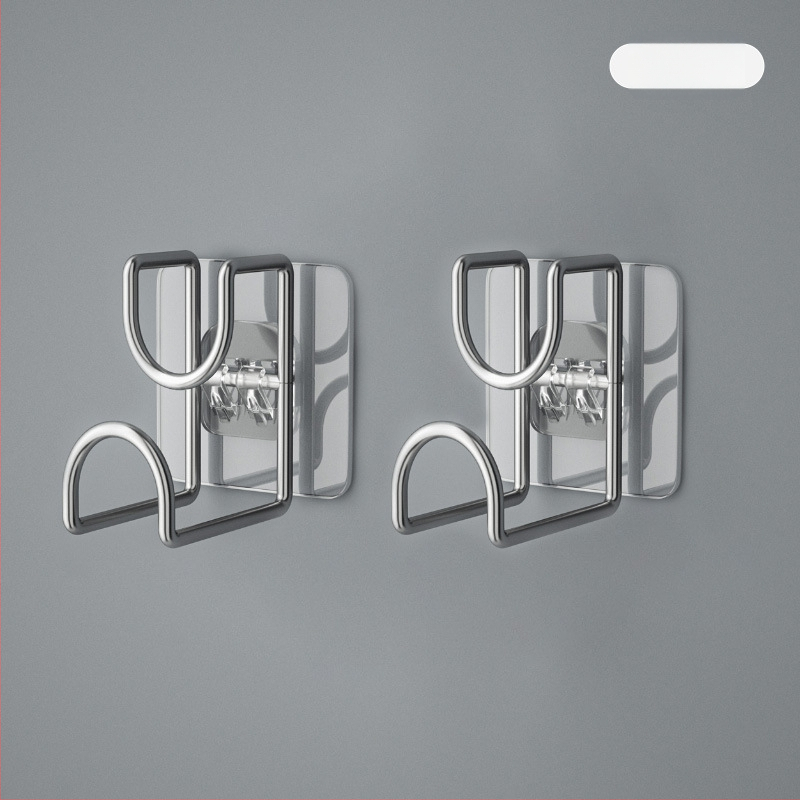 Nerūdijančio plieno sieninis organizatorius su kabliu, klijuojamas be gręžimo, virtuvei ir voniai, modelis B2436, 1 lygis