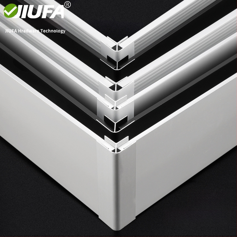 Aliuminio lydinio apdailos profilis, plokščias modernus dizainas, modelis DF-30201, oksidacijos paviršius