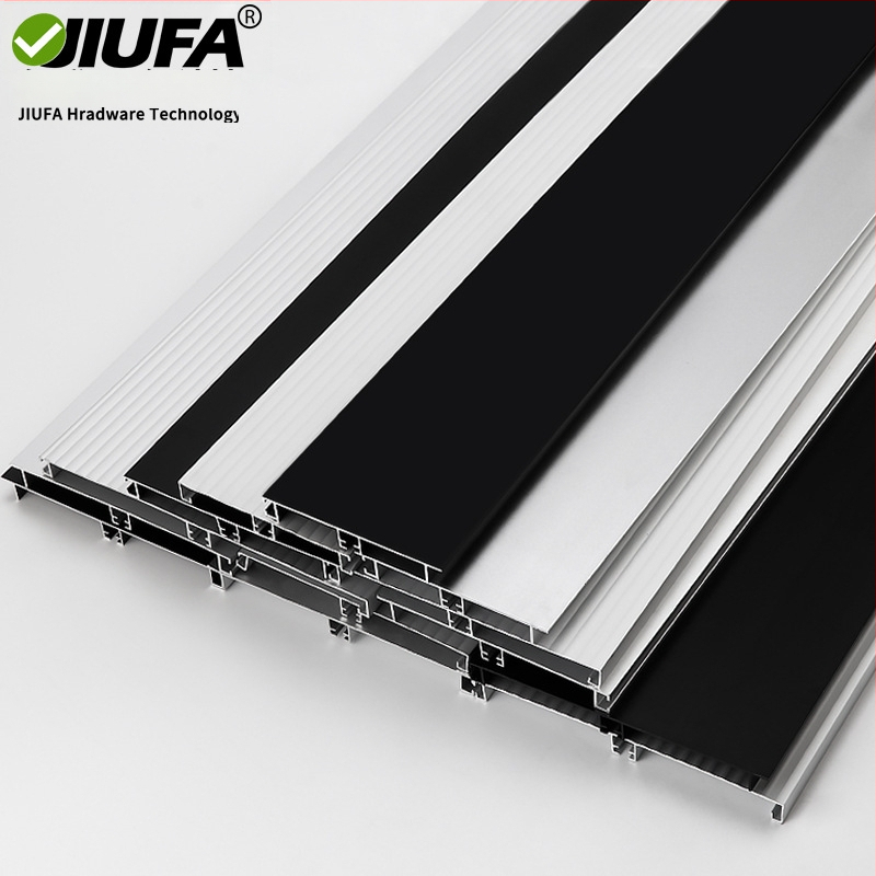 Aliuminio lydinio apdailos profilis, plokščias modernus dizainas, modelis DF-30201, oksidacijos paviršius