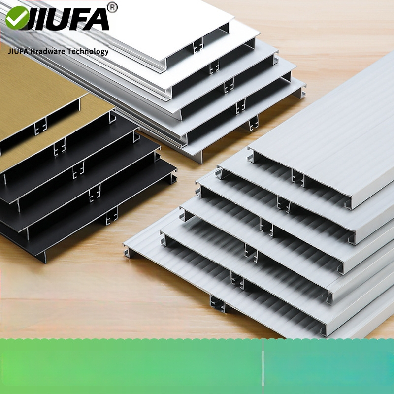 Aliuminio lydinio apdailos profilis, plokščias modernus dizainas, modelis DF-30201, oksidacijos paviršius