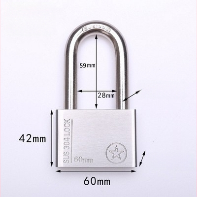 304 nerūdijančio plieno spyna, atsparus vagystėms ir vandeniui, tiesioginio atidarymo tipas, modelis Sbe, šiuolaikiškas minimalistinis dizainas