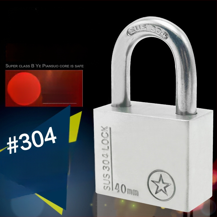 304 nerūdijančio plieno spyna, atsparus vagystėms ir vandeniui, tiesioginio atidarymo tipas, modelis Sbe, šiuolaikiškas minimalistinis dizainas