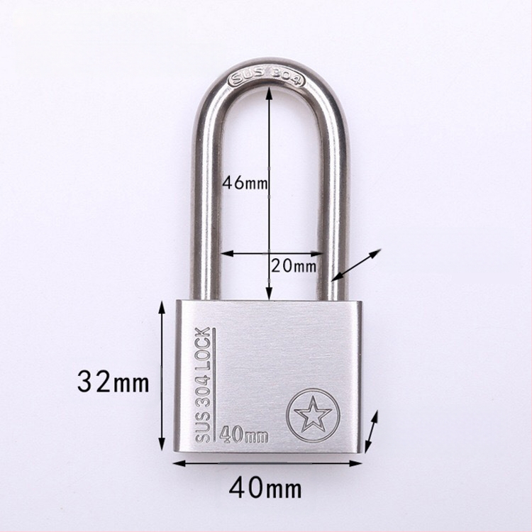 304 nerūdijančio plieno spyna, atsparus vagystėms ir vandeniui, tiesioginio atidarymo tipas, modelis Sbe, šiuolaikiškas minimalistinis dizainas