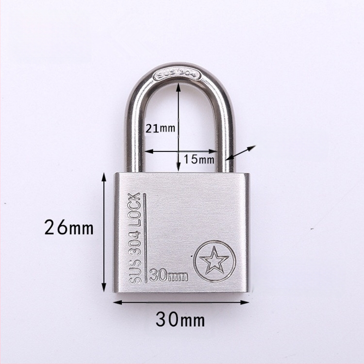 304 nerūdijančio plieno spyna, atsparus vagystėms ir vandeniui, tiesioginio atidarymo tipas, modelis Sbe, šiuolaikiškas minimalistinis dizainas