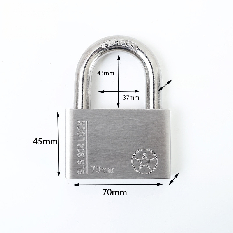 304 nerūdijančio plieno spyna, atsparus vagystėms ir vandeniui, tiesioginio atidarymo tipas, modelis Sbe, šiuolaikiškas minimalistinis dizainas