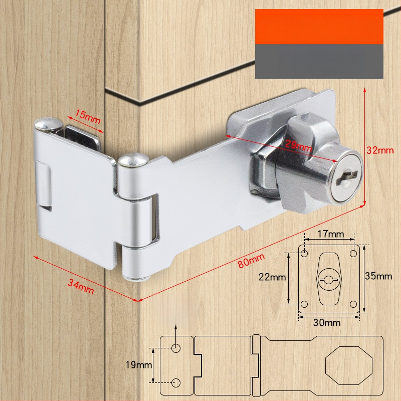 Jin Aoding tsinkide suklus kapp lukustus, puurimiseta paigaldus, 90° nurga sahtli/kapi lukustus, mudel 2023.1.7, litsentsitud privaatse märgistuse võimalus