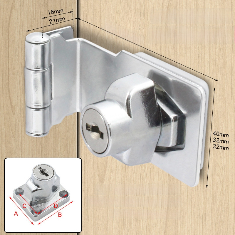 Jin Aoding tsinkide suklus kapp lukustus, puurimiseta paigaldus, 90° nurga sahtli/kapi lukustus, mudel 2023.1.7, litsentsitud privaatse märgistuse võimalus