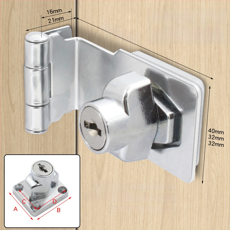 Jin Aoding tsinkide suklus kapp lukustus, puurimiseta paigaldus, 90° nurga sahtli/kapi lukustus, mudel 2023.1.7, litsentsitud privaatse märgistuse võimalus