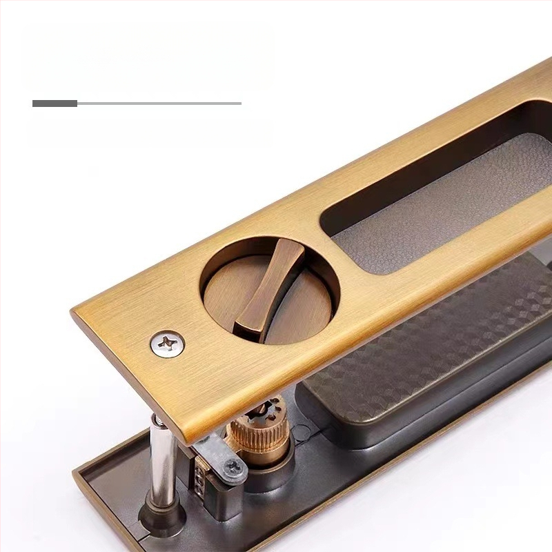 Asabi 9026 libistatava ukse lukk, integreeritud käepide, peidetud mehhanism, tsink-sulamist valmistatud, sobib puidust ustele, rõdu ja köögi ustele, kaasaegne minimalistlik stiil