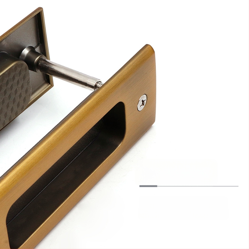 Asabi 9026 libistatava ukse lukk, integreeritud käepide, peidetud mehhanism, tsink-sulamist valmistatud, sobib puidust ustele, rõdu ja köögi ustele, kaasaegne minimalistlik stiil