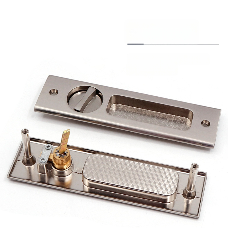 Asabi 9026 libistatava ukse lukk, integreeritud käepide, peidetud mehhanism, tsink-sulamist valmistatud, sobib puidust ustele, rõdu ja köögi ustele, kaasaegne minimalistlik stiil