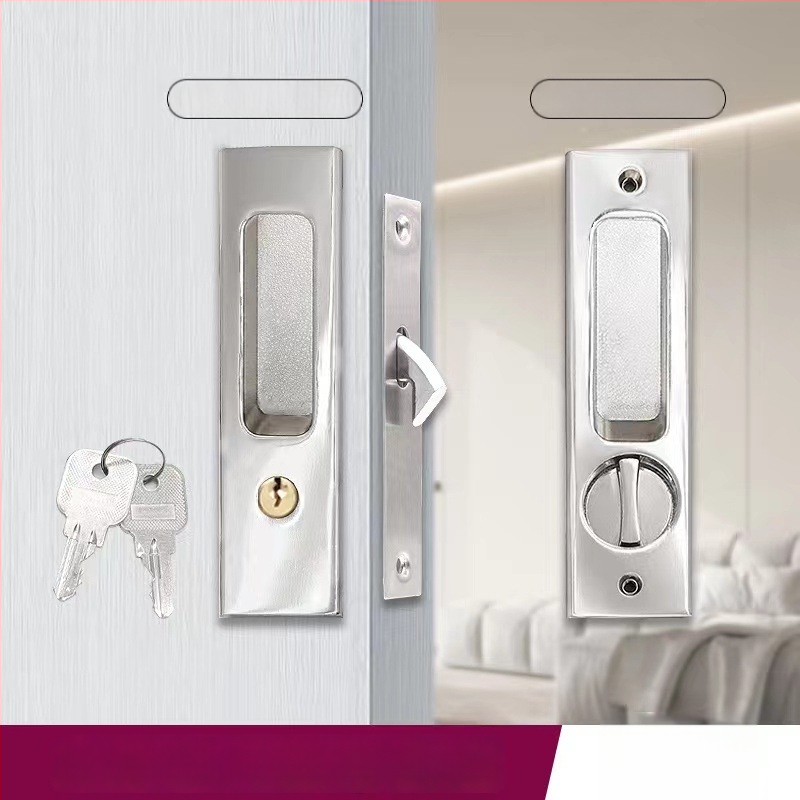 Asabi 9026 libistatava ukse lukk, integreeritud käepide, peidetud mehhanism, tsink-sulamist valmistatud, sobib puidust ustele, rõdu ja köögi ustele, kaasaegne minimalistlik stiil