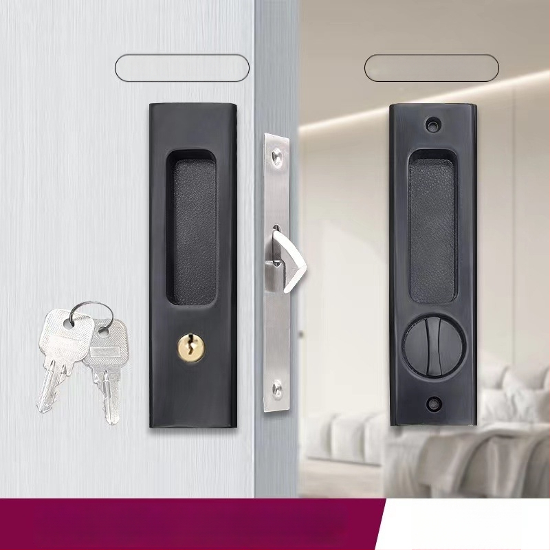 Asabi 9026 libistatava ukse lukk, integreeritud käepide, peidetud mehhanism, tsink-sulamist valmistatud, sobib puidust ustele, rõdu ja köögi ustele, kaasaegne minimalistlik stiil