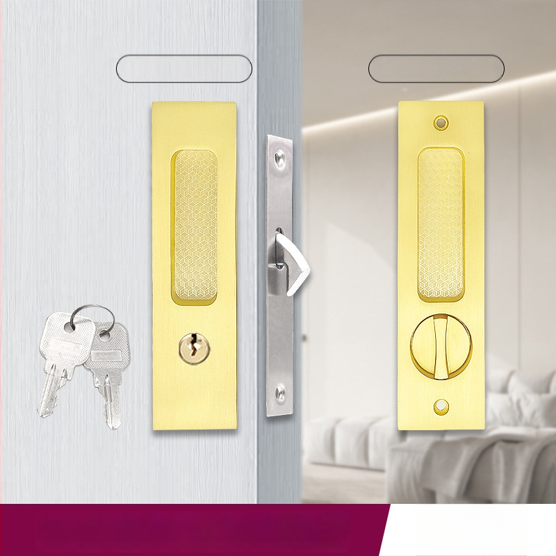 Asabi 9026 libistatava ukse lukk, integreeritud käepide, peidetud mehhanism, tsink-sulamist valmistatud, sobib puidust ustele, rõdu ja köögi ustele, kaasaegne minimalistlik stiil