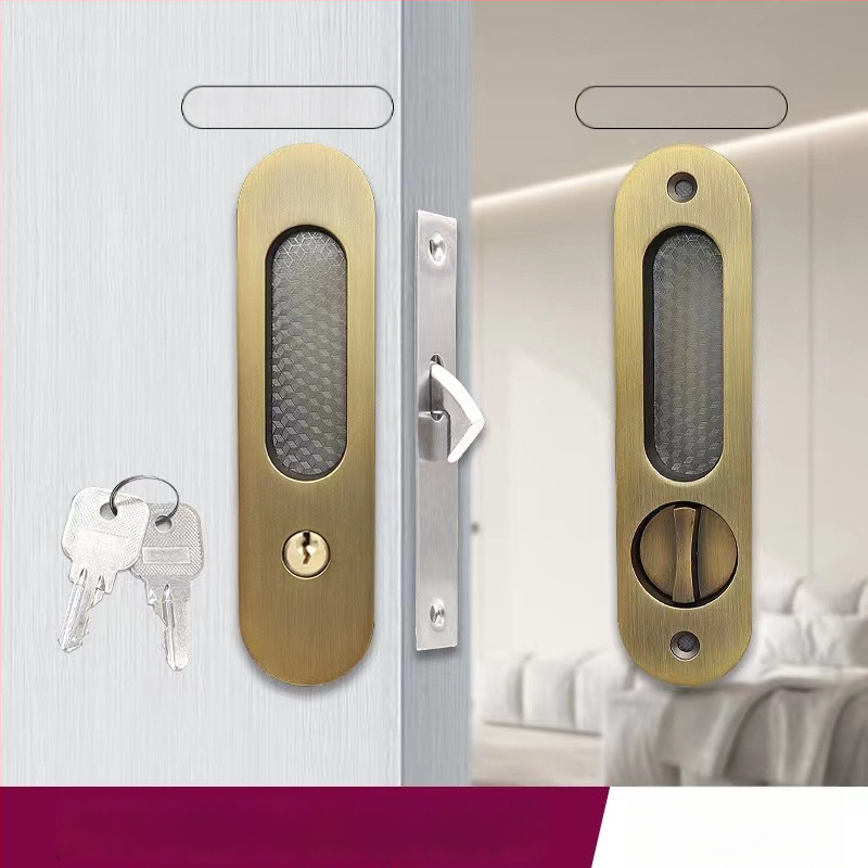 Asabi 9026 libistatava ukse lukk, integreeritud käepide, peidetud mehhanism, tsink-sulamist valmistatud, sobib puidust ustele, rõdu ja köögi ustele, kaasaegne minimalistlik stiil