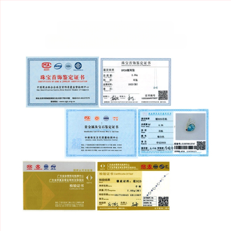 Rotaslietu apskate materiāli — Zīmols Silver edge beauty; Zelta un sudraba rotaslietu pārbaudes sertifikāts; Rotaslietu kopšanas un novērtēšanas sertifikāts; Pavasaris 2022