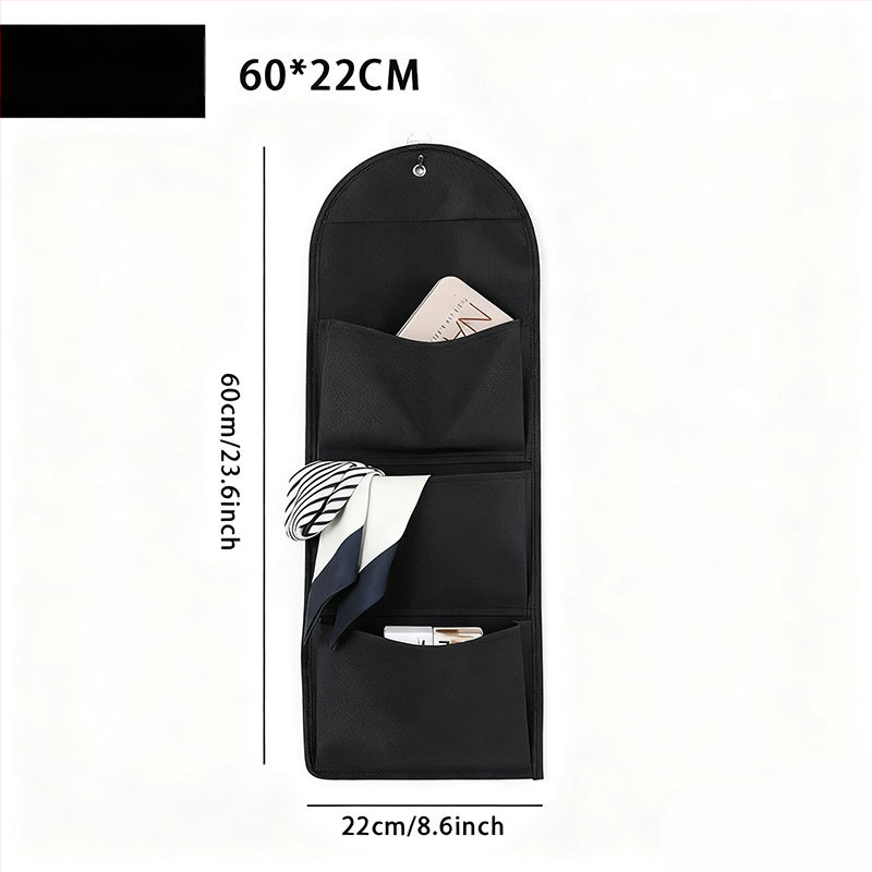 Prie sienos kabančios saugojimo maišelis garderobei, netintas audinys, daugiafunkcinis miegamojo organizatorius, tinkamas CD, žurnalams ir atvirlai, už durų modelis