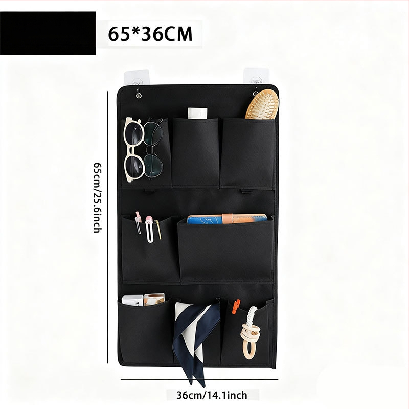 Prie sienos kabančios saugojimo maišelis garderobei, netintas audinys, daugiafunkcinis miegamojo organizatorius, tinkamas CD, žurnalams ir atvirlai, už durų modelis