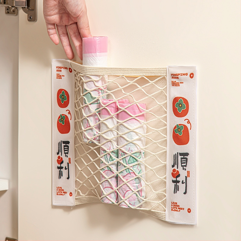 Köögis seinale kinnitatav võrgust hoiukott Velcroga, polüester, mudel Y, mitmekülgne