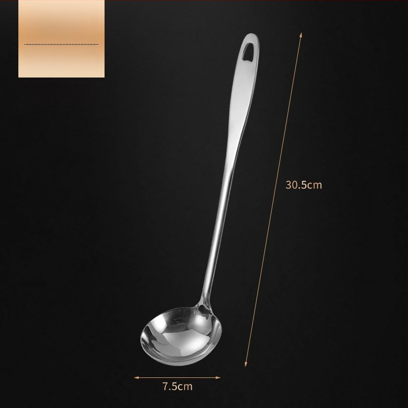 Nerūdijančio plieno sriubos šaukštas ir sietelis – storesnė konstrukcija, aukštos temperatūros atsparumas, rankena ir šaukštas iš nerūdijančio plieno, logotipo spausdinimas, pritaikymas galimas