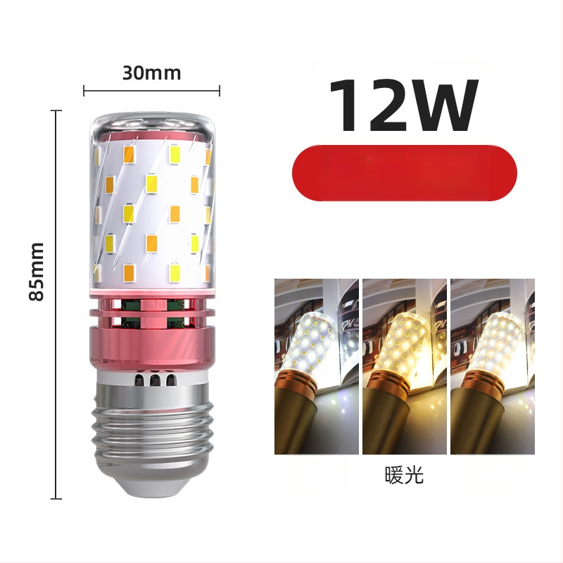 LED kukurūzų lemputė, E27/E14 lizdas, 220V, 1000 lm, 3000K, 360° spinduliavimas