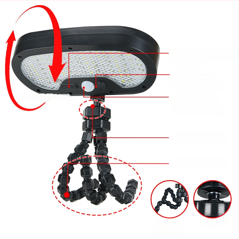 Lauko saulės LED lempos su judesio jutikliu kiemui ir tvorai — IP65, 3,6 V, 6–12 val. veikimas