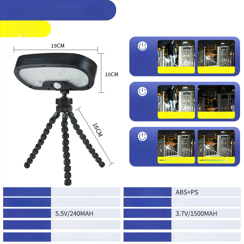 Lauko saulės LED lempos su judesio jutikliu kiemui ir tvorai — IP65, 3,6 V, 6–12 val. veikimas