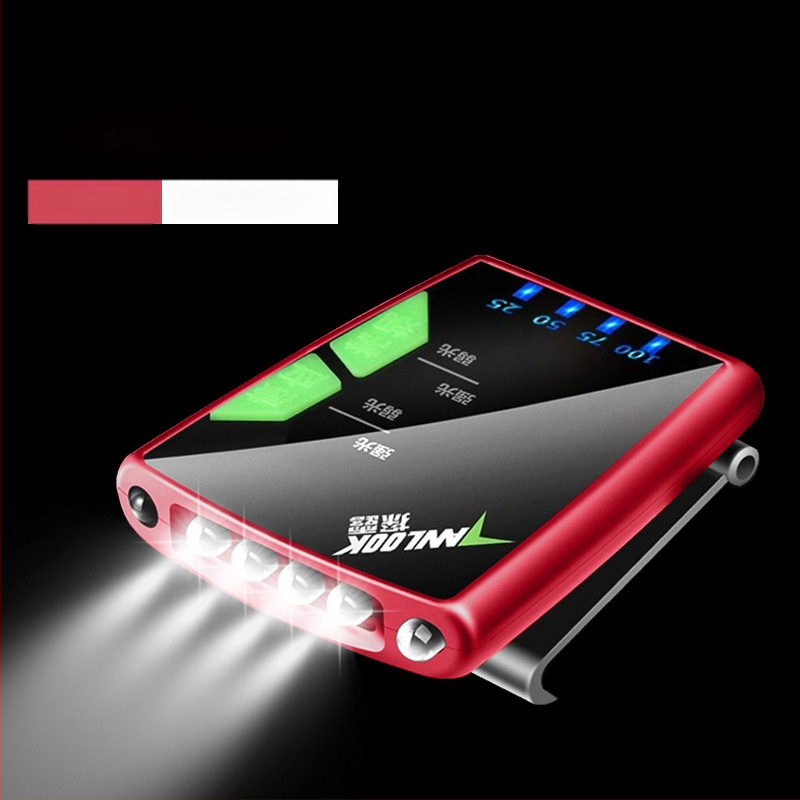 Naktinei žvejybai galvos žibintuvas - įkraunama LED, indukcinis jungiklis, lengvas plastikinis korpusas, veikimo atstumas iki 200–500 m