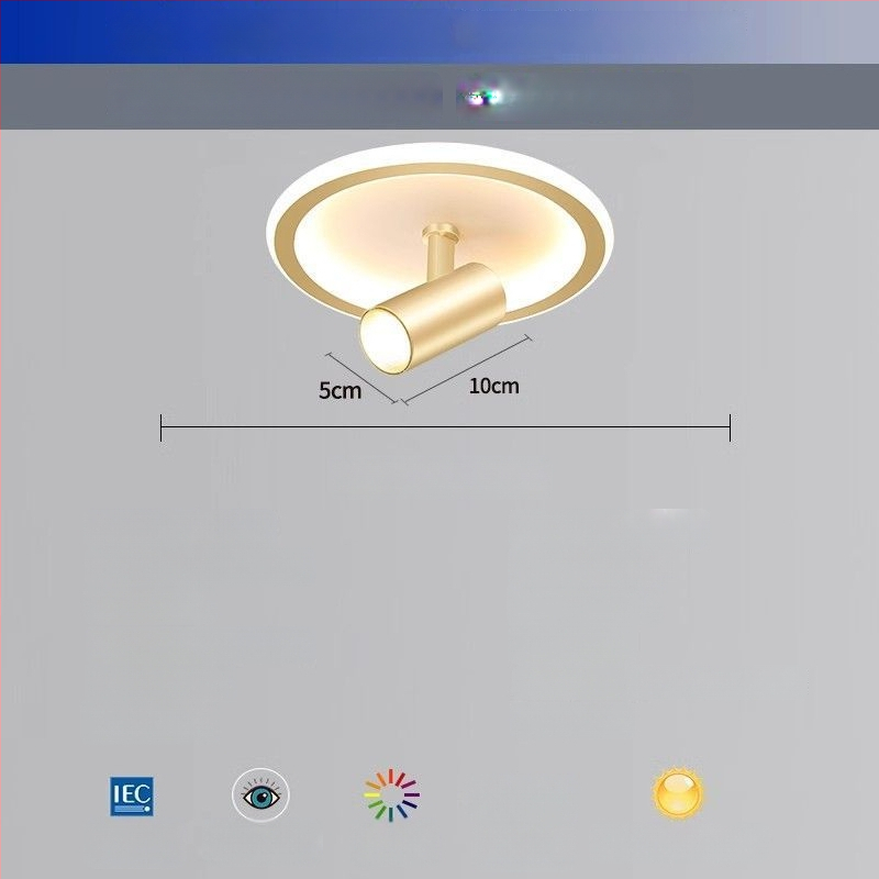 Lubų šviestuvas, šiuolaikiškai minimalistinis LED, paviršinis montavimas, pasukamas spotas, plieno korpusas, PVC gaubtas, 220V, 3C sertifikatas