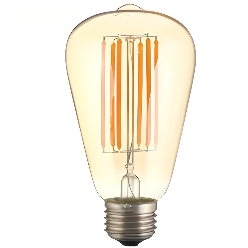 Edison LED filamentų lemputė E27 ST64, 220V, 480 lm, 360° šviesos spindulio kampas, reguliuojamas ryškumas