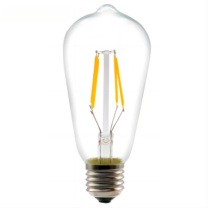 Edison LED filamentų lemputė E27 ST64, 220V, 480 lm, 360° šviesos spindulio kampas, reguliuojamas ryškumas