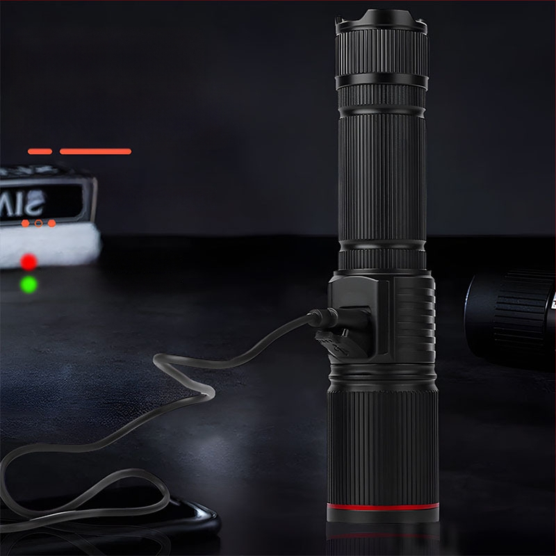 Rankinis žibintuvas su aliuminio lydinio korpusu, modelis G25-0921, 50–100 m nuotolis, atsparus vandeniui