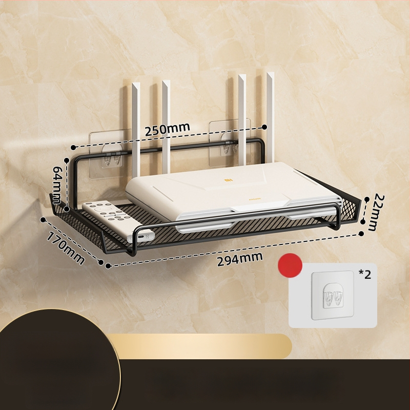 Maršrutizatoriaus laikiklis bendrabutyje – sieninis, be gręžimo, iš anglies plieno, 1 sluoksnis, gyvenamosios patalpos laikymui