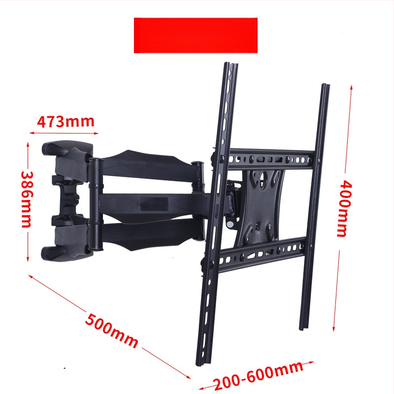 Sukiojamas teleskopinis sieninis laikiklis televizoriui, skirtas Smart TV, iš šaltai valcuoto plieno, svoris 5 kg, komplekte montavimo rinkinys