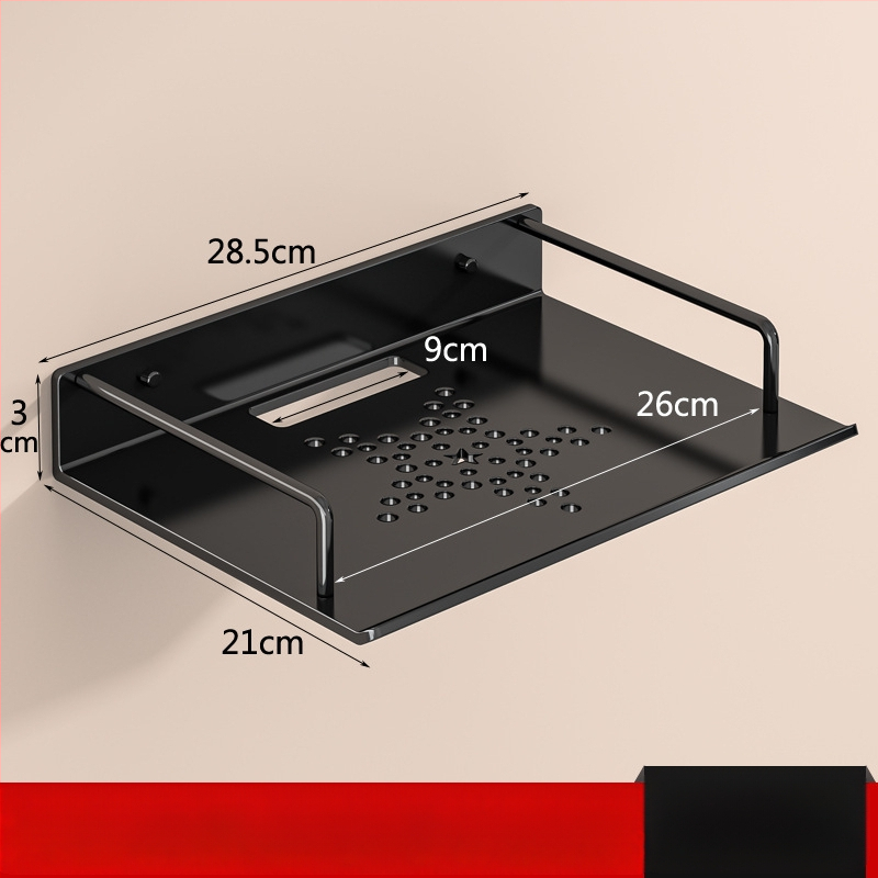 Sieninis maršrutizatoriaus laikiklis saugyklai (Medžiaga: anglies plienas; Diegimas be gręžimo; Vieno sluoksnio; Saugyklai gyvenamajame kambaryje)