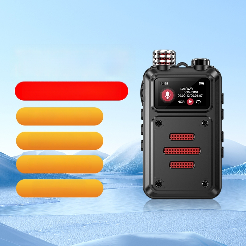 MP3 grotuvas su 3 mikrofonų įrašu, WAV formatas, 5400 įrašymo laikas, 10 m diapazonas, USB 2.0