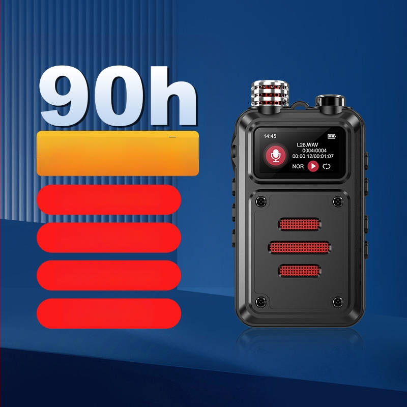 MP3 grotuvas su 3 mikrofonų įrašu, WAV formatas, 5400 įrašymo laikas, 10 m diapazonas, USB 2.0