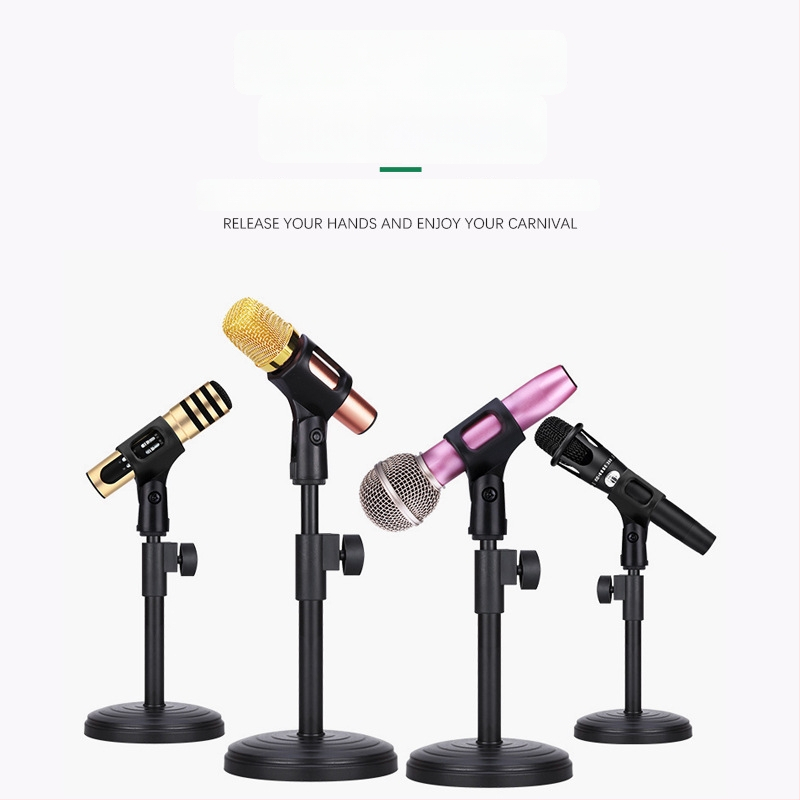 Stalo mikrofono stovas su sunkia metalo disko pagrindu, reguliuojamas aukštis, kompatibilus su kondensatoriaus mikrofonu, MILESNG ZM02