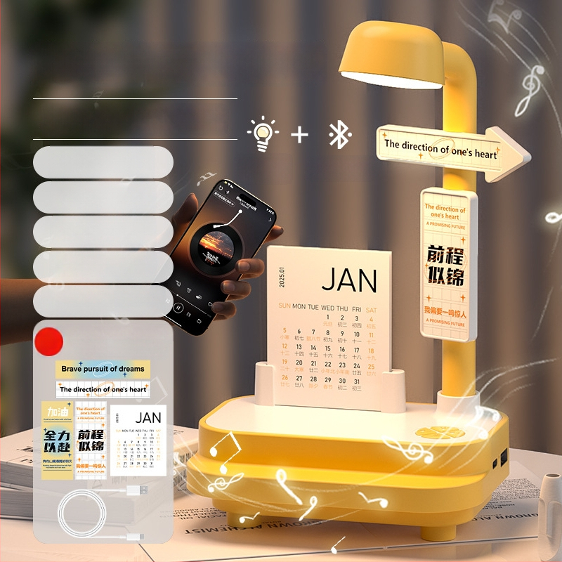 Kūrybinė Bluetooth garso naktinė lempa miegamajam – stalinė lempa su dviem funkcijomis, 3 šviesos temperatūros, 1200Ah baterija, 5V/2A