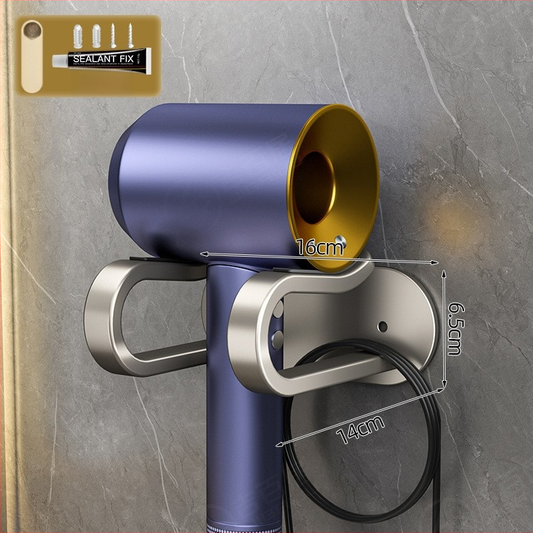 Dyson sieninis laikiklis plaukų džiovintuvui, aliuminis, apkrova 10 kg, modelis Blower frame, paviršiaus oksidacija