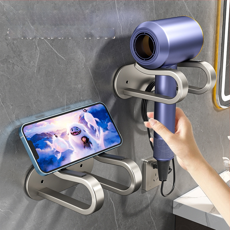 Dyson sieninis laikiklis plaukų džiovintuvui, aliuminis, apkrova 10 kg, modelis Blower frame, paviršiaus oksidacija