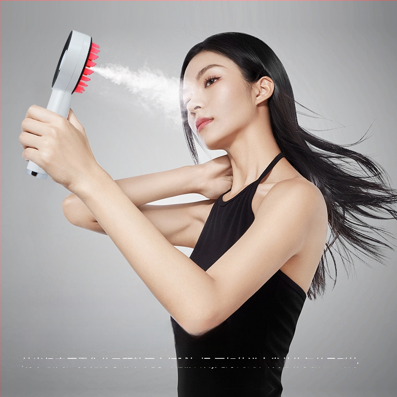 Elektriska galvas masāžas ķemme – vibrācijas masāža, modelis S2, akumulatoru barošana, mehāniskā vadība, 4 ātrumi