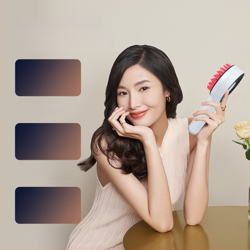 Elektriska galvas masāžas ķemme – vibrācijas masāža, modelis S2, akumulatoru barošana, mehāniskā vadība, 4 ātrumi