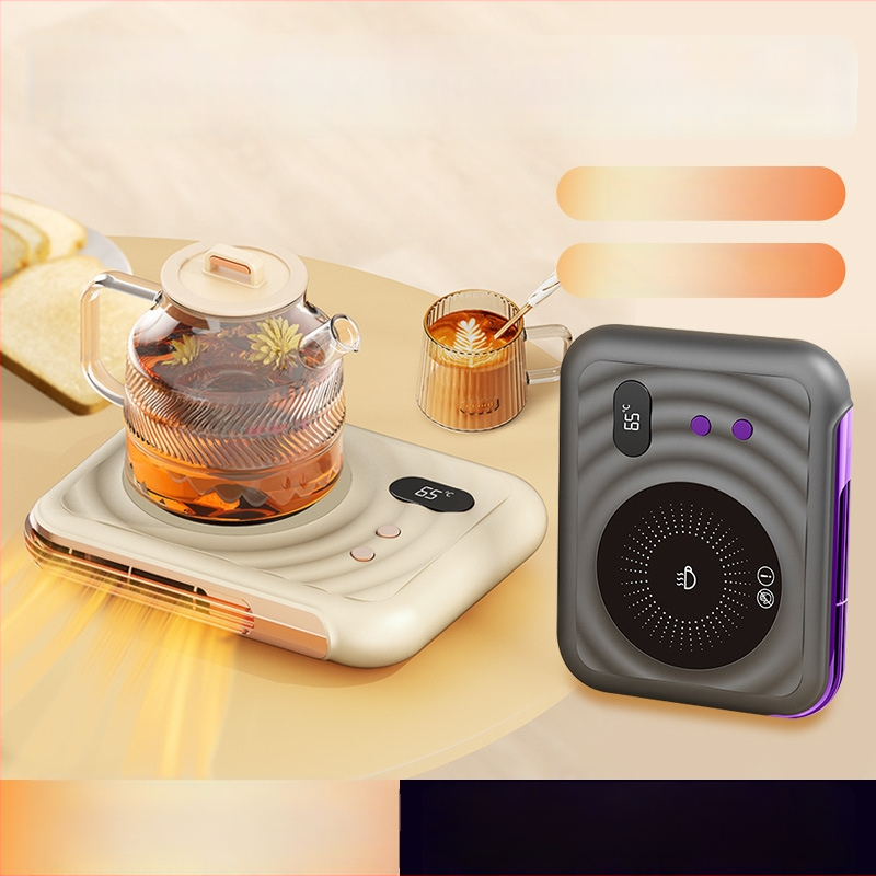 Dvi funkcijos viename: stalinis termostatinis padėklas ir šildytuvas su jutikliniu valdymu, maitinimas per kištuką